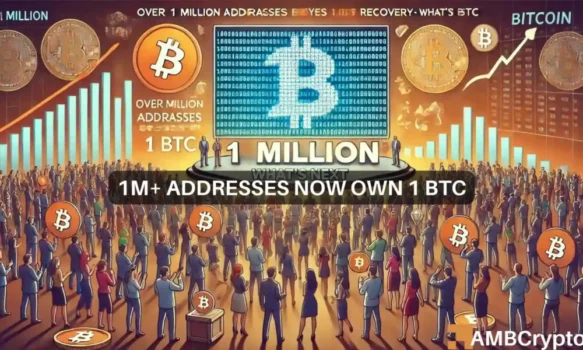 Bitcoin: Over 1M addresses now hold 1 BTC as market eyes recovery